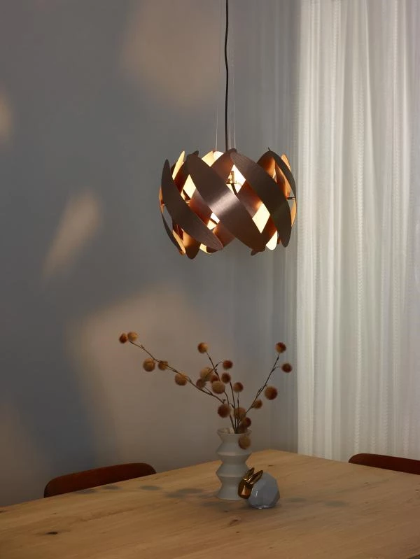 Lucide VIVANA - Lámpara colgante - Ø 39 cm - 1xE27 - Cobre - ambiente 1